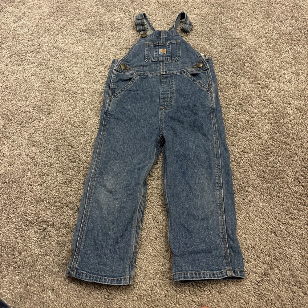 Carhartt Bib Overalls 3T Boys Girls Denim Sanforized Master Cloth Classic Jean